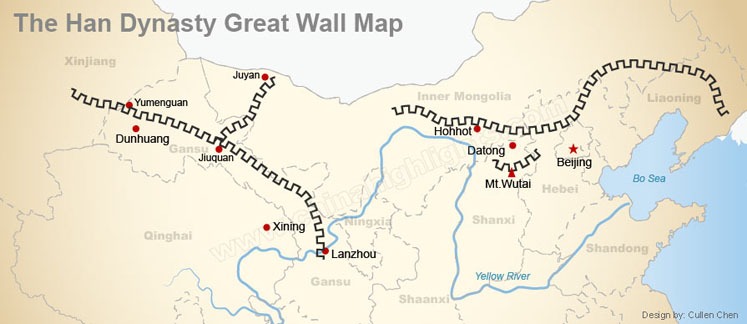 万里の長城の地図 かつてどこにあり 今なおどこにあるのか Arachina中国旅行