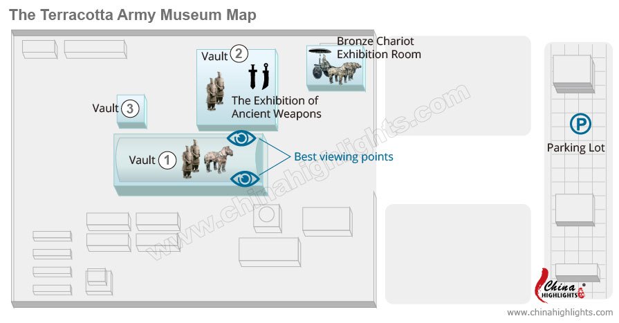 兵馬俑博物館見取り図